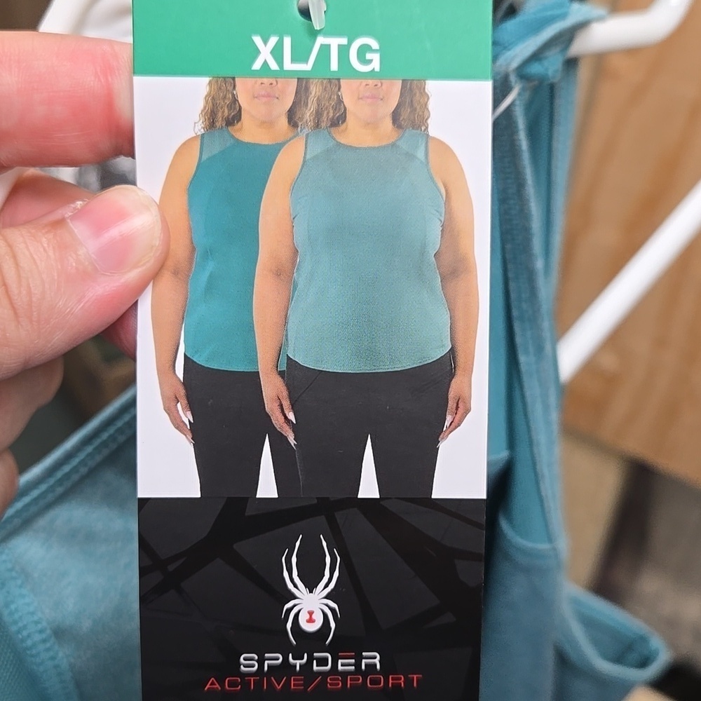 Spyder Size XL Teal 2 Pack Athletic Tank Tops
